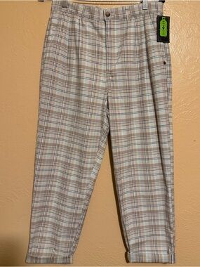 Volcom Plaid in Beige and Light Blue